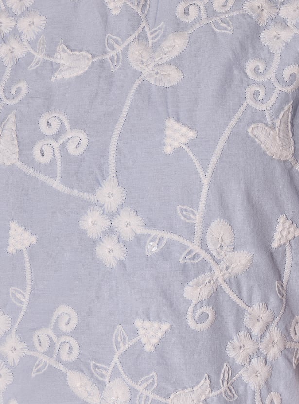 Girls Embroidered Fit and Flare Dress