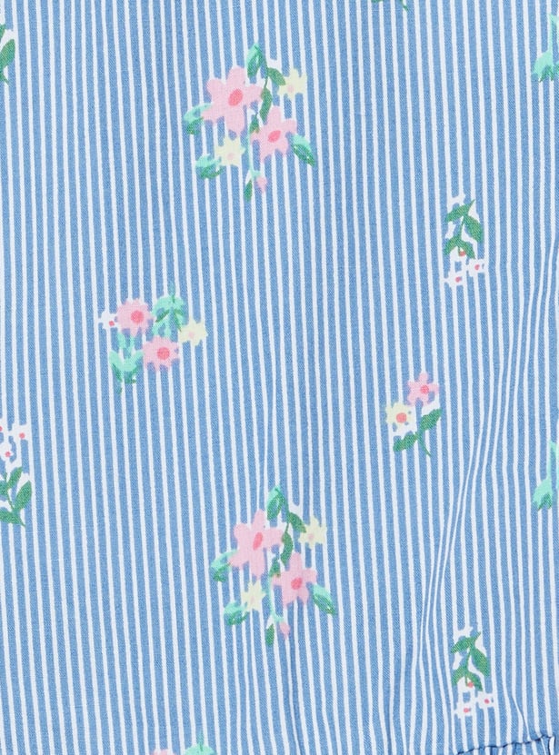 Girls Printed Fit and Flare Dress