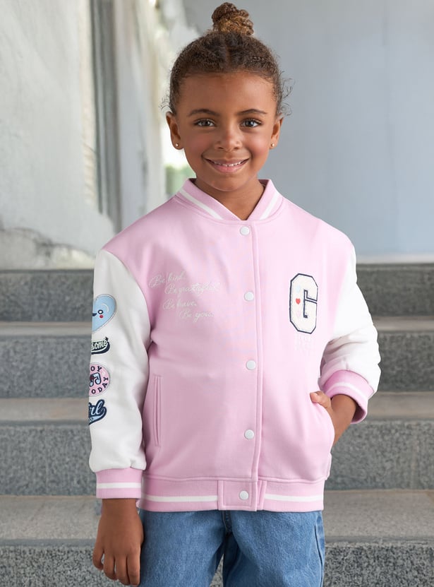 Boys Applique Varsity Jacket