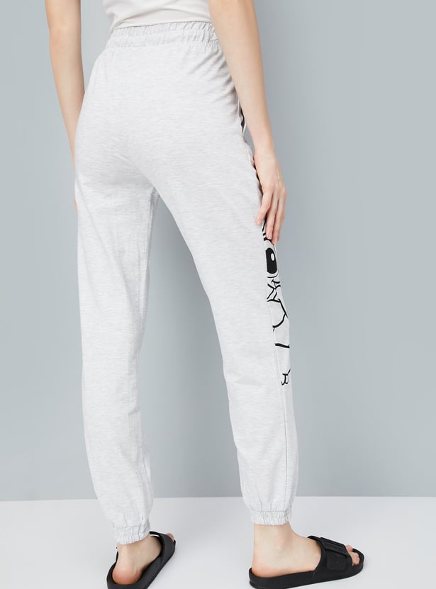 Women Stitch Printed Joggers