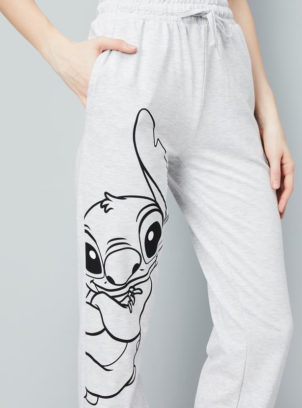 Women Stitch Printed Joggers