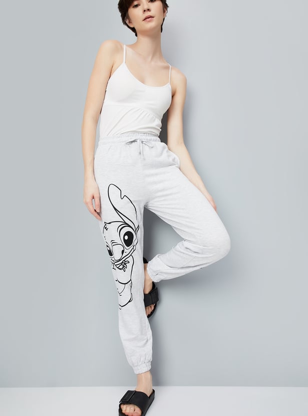 Women Stitch Printed Joggers