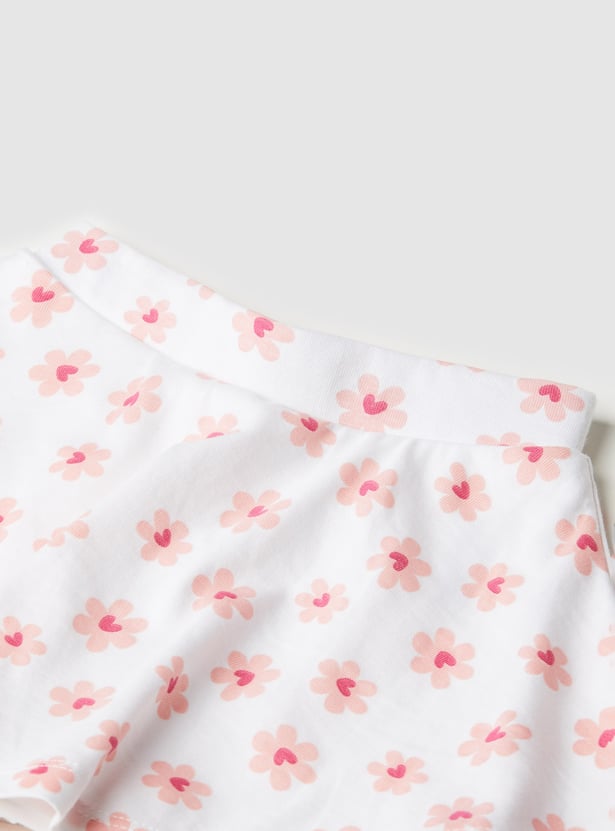 Girls Printed Skirt Set