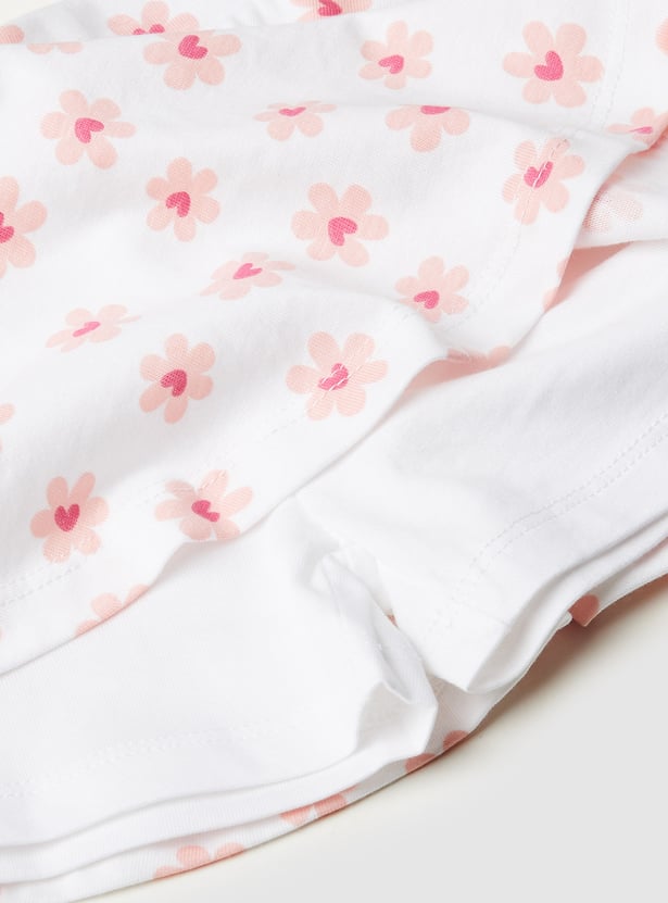 Girls Printed Skirt Set