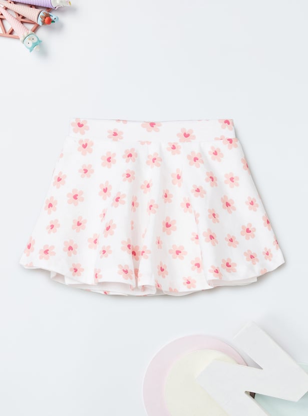Girls Printed Skirt Set