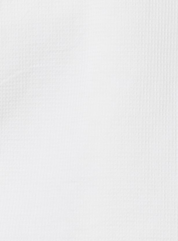 Boys Textured Hooded Shirt