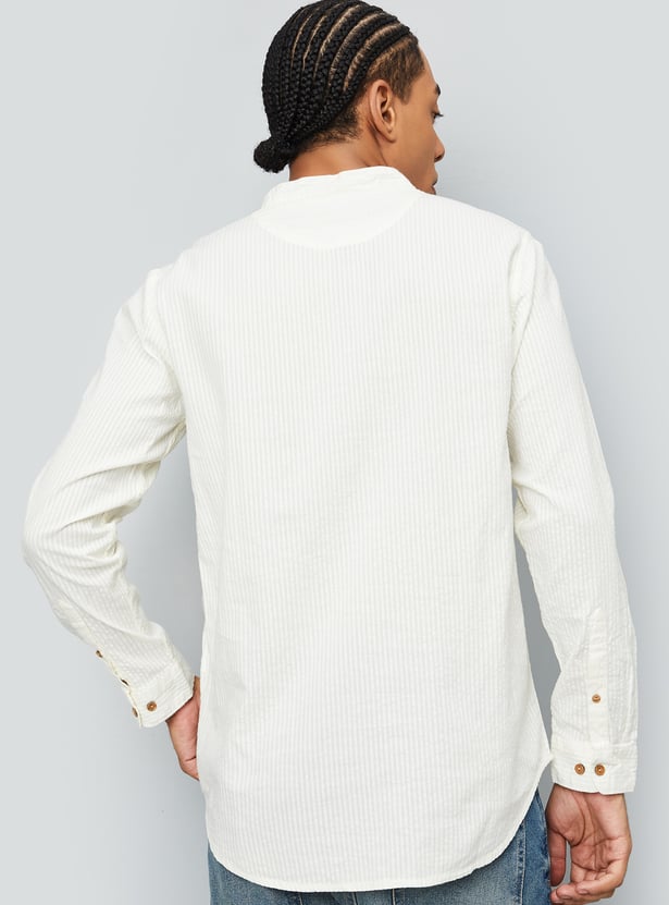 Men Striped Slim Fit Short Kurta