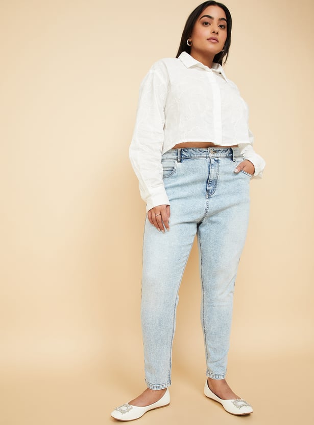 Women Washed Skinny Fit Jeans