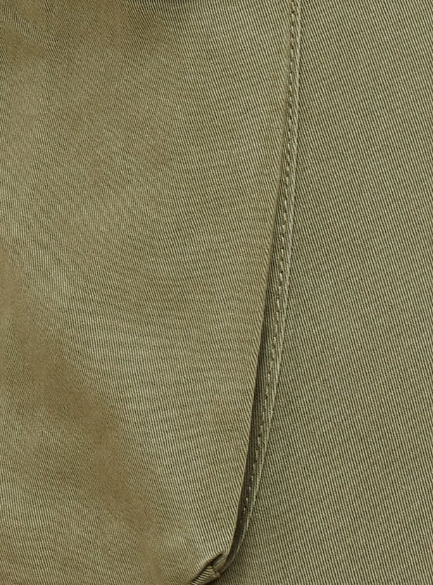 Women Solid Cargo Jeans