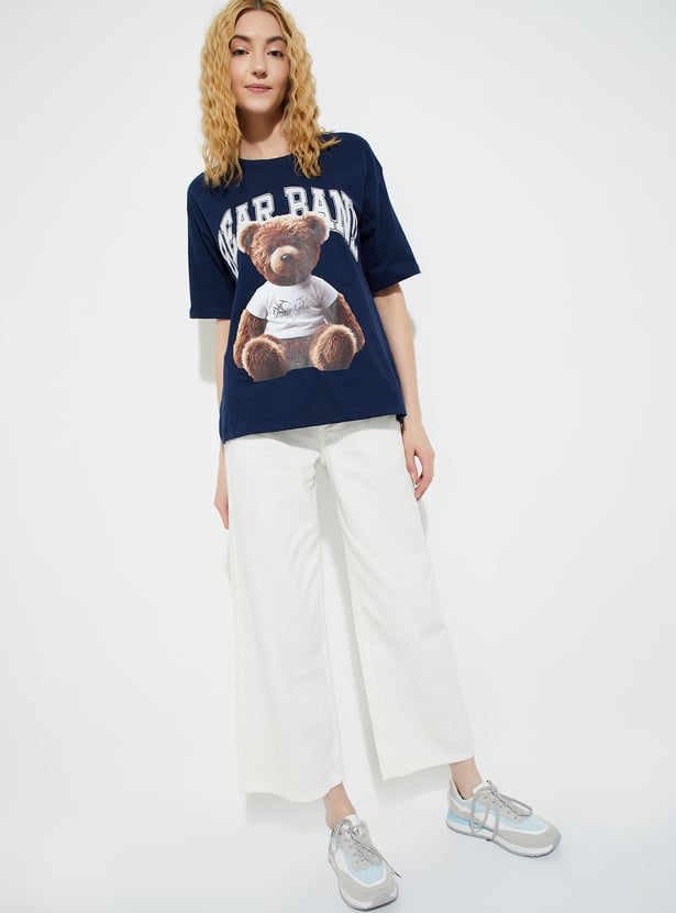 URB_N Women Printed Oversized T-shirt