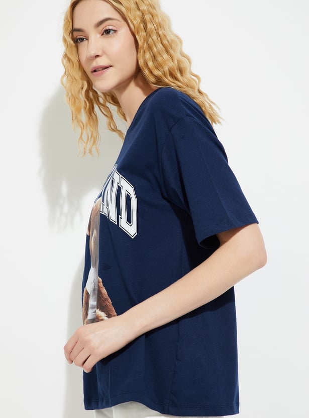URB_N Women Printed Oversized T-shirt