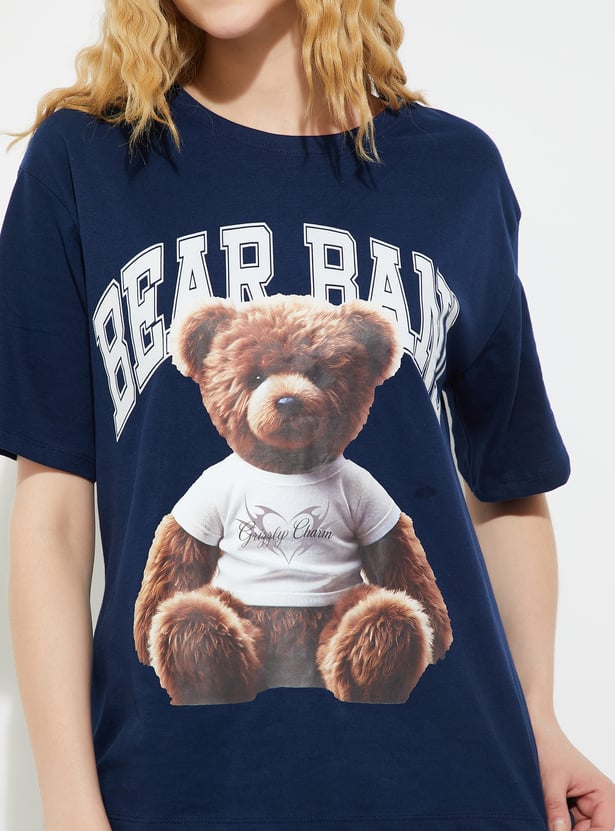 URB_N Women Printed Oversized T-shirt