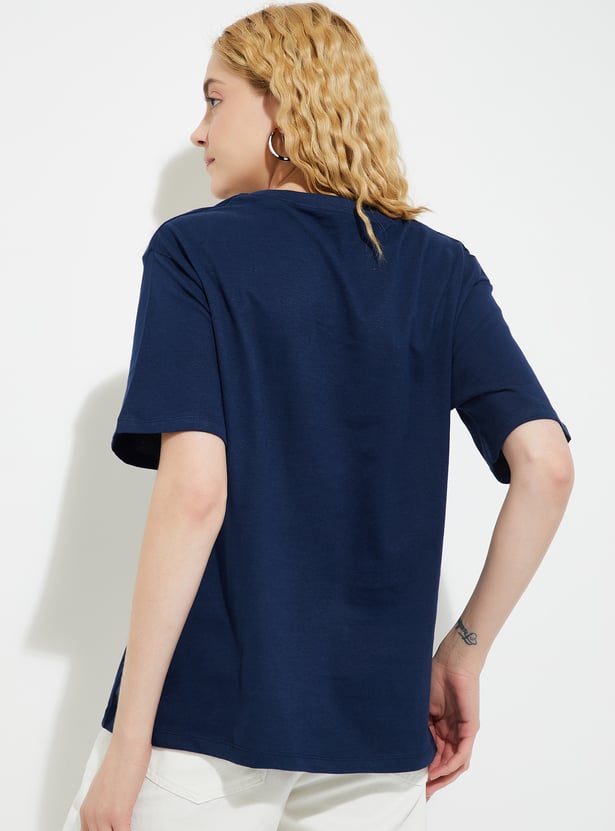 Buy URB_N Women Printed Oversized T-shirt Online at just Rs