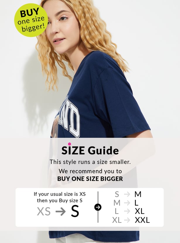 URB_N Women Printed Oversized T-shirt