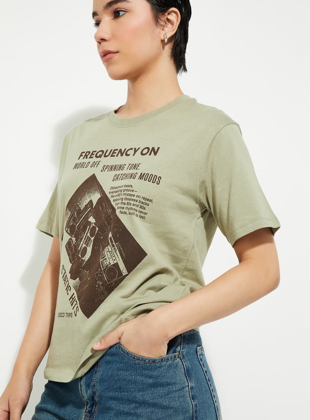 URB_N Women Relaxed Fit Graphic T-shirt