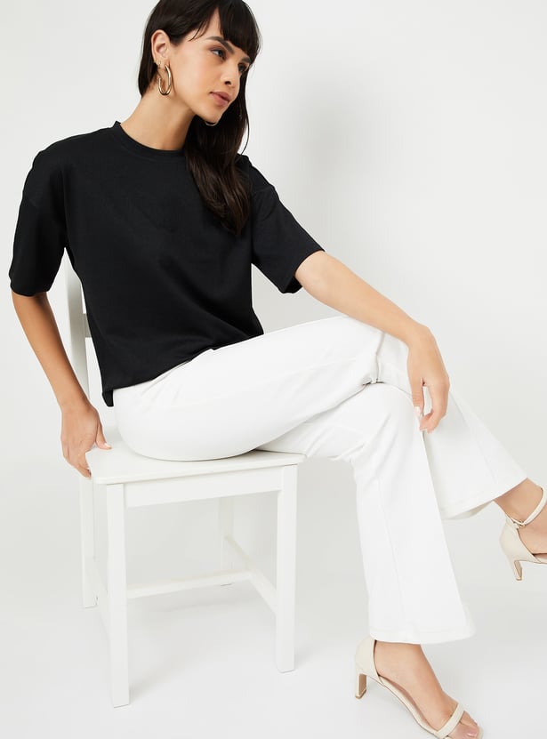 Women Textured T-shirt