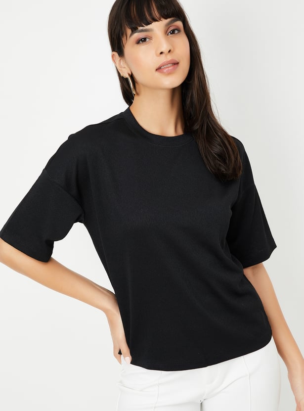 Women Textured T-shirt