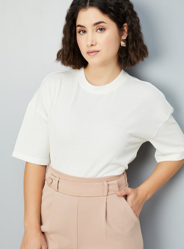 Women Textured T-shirt