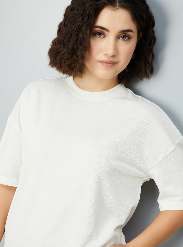 Women Textured T-shirt