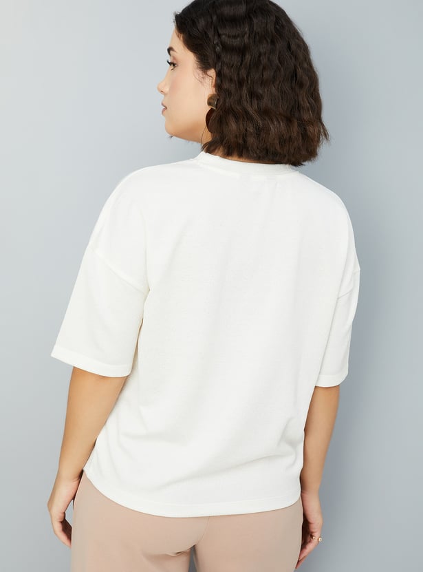 Women Textured T-shirt