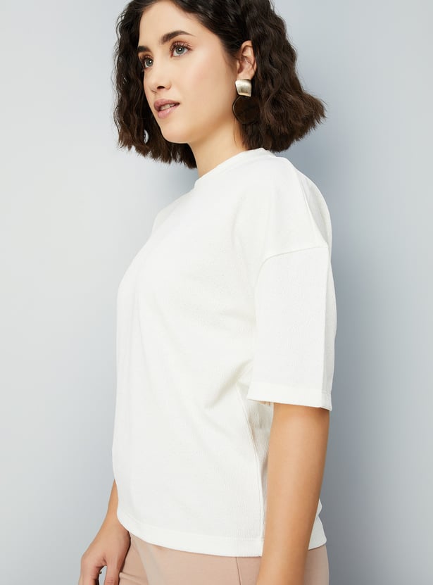 Women Textured T-shirt
