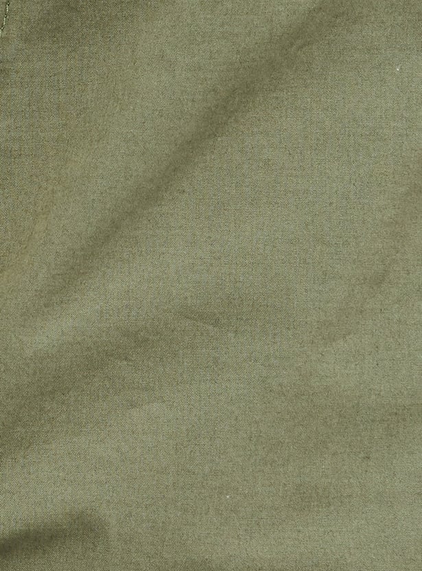 Women Solid Cargo Parachute Trousers