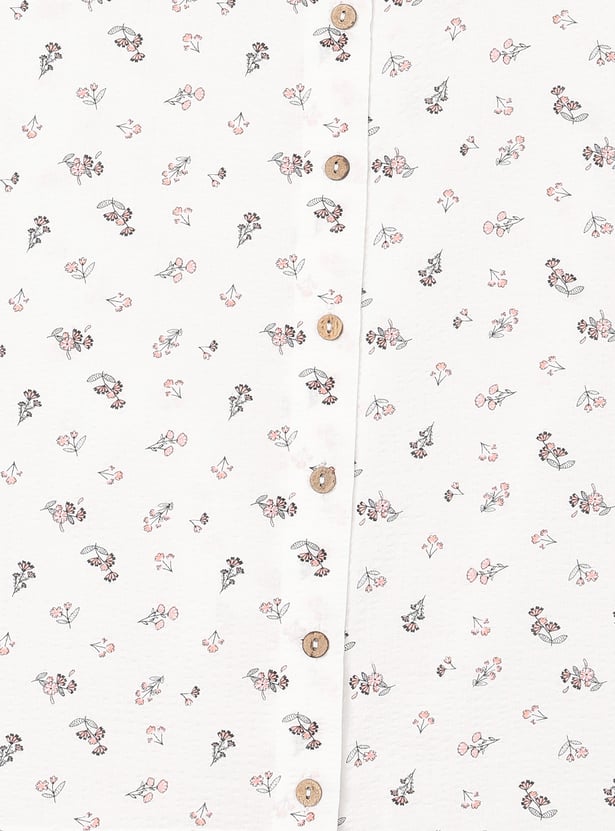 Girls Printed Shirt-style Top