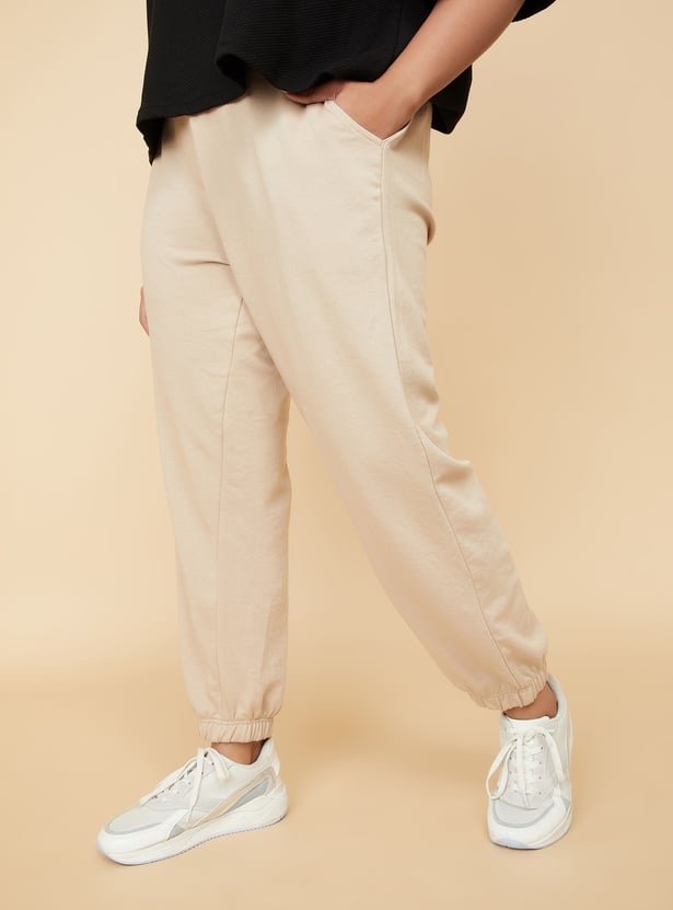 Women Solid Athleisure Joggers