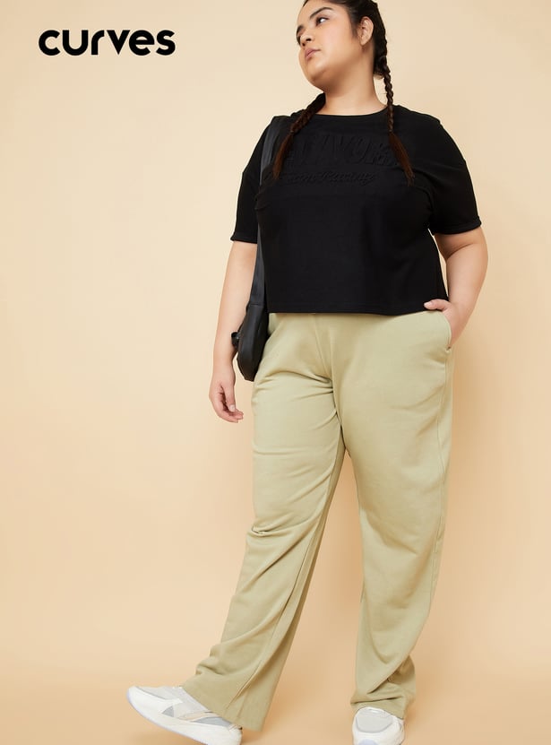 Women Solid Athleisure Track Pants