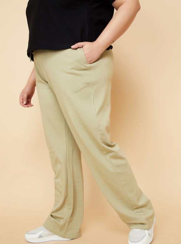 Women Solid Athleisure Track Pants