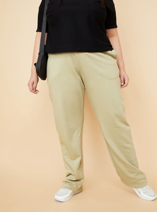 Women Solid Athleisure Track Pants