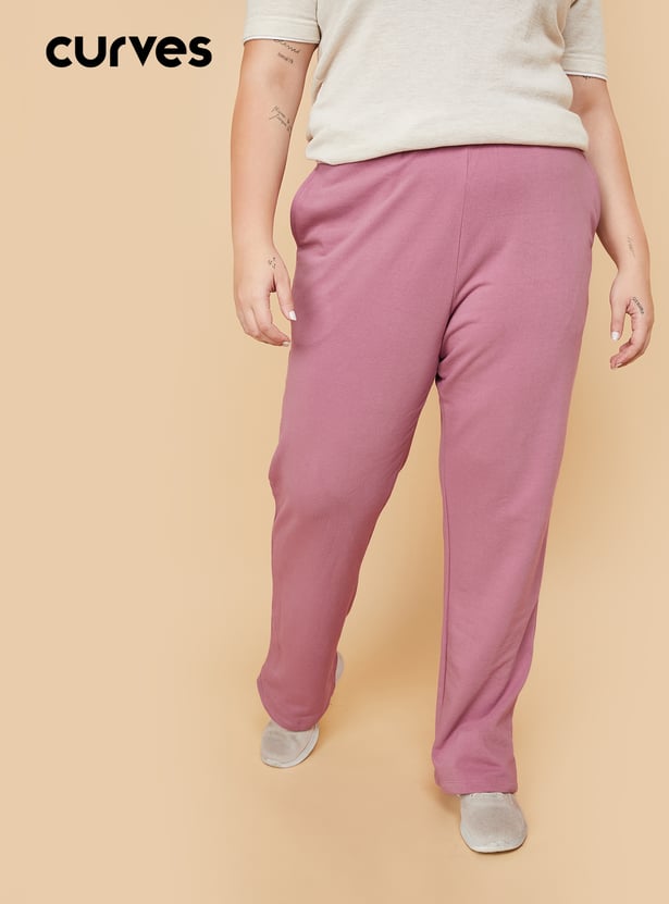 Women Solid Athleisure Track Pants