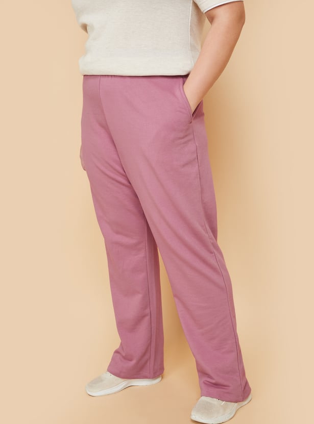 Women Solid Athleisure Track Pants
