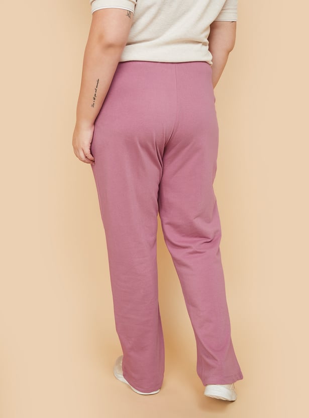 Women Solid Athleisure Track Pants