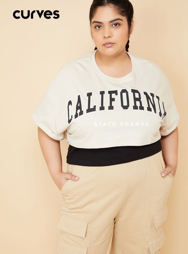 Women Athleisure Crop T-shirt with Camisole