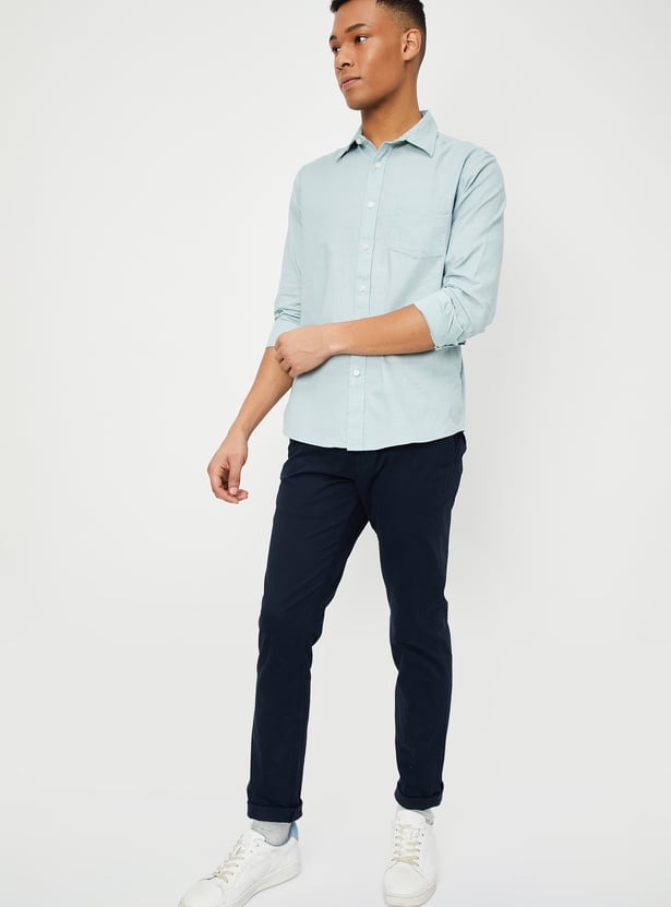 Men Solid Slim Fit Shirt