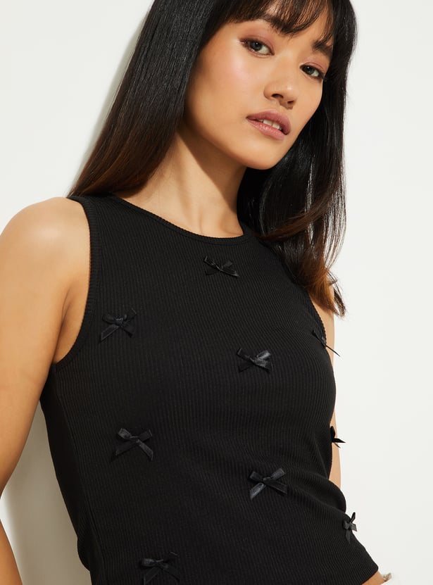 ALAYA F x URB_N Women Ribbed Crop Tank Top