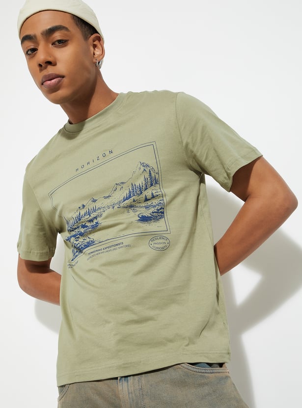 Buy URB_N Men Printed T-shirt Online at just Rs. 249.0
