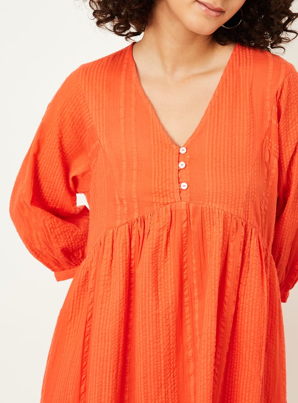 Kalki x Max Women Seersucker A-line Dress