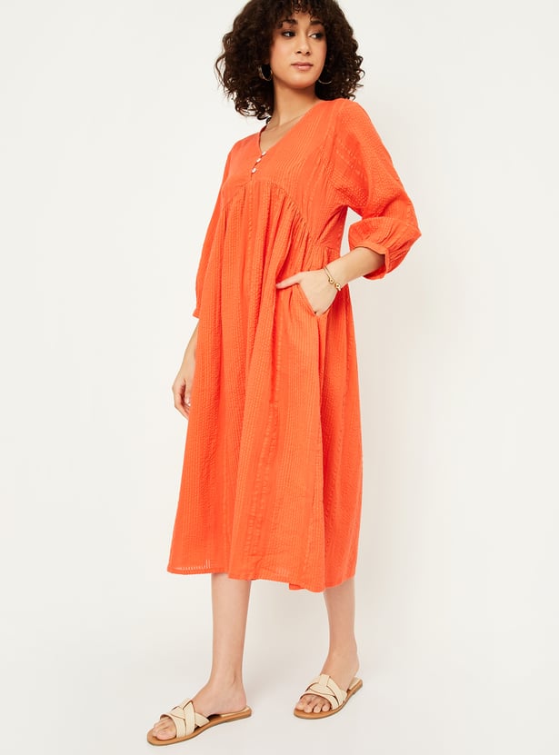 Kalki x Max Women Seersucker A-line Dress