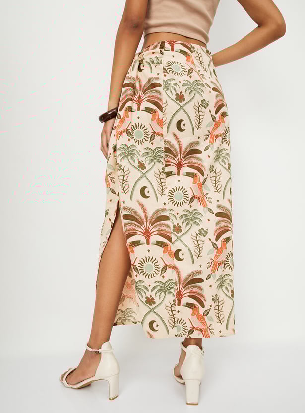 Kalki x Max Women Printed Tie-up Skirt