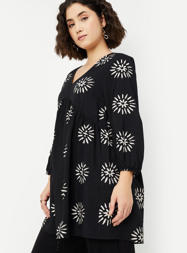 Women Multicolore Printed Straight Tunic