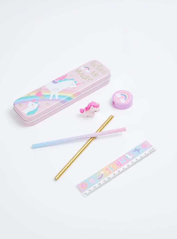 Kids Unicorn Print Stationery Set