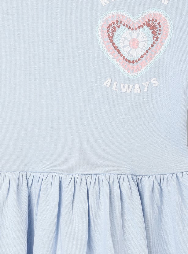 Girls Woven Sleeveless Fit and Flare Frock Dress
