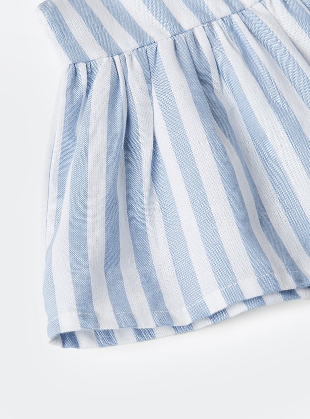 Girls Striped Peplum Top