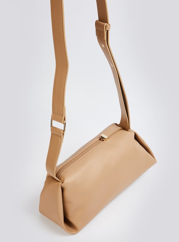 Big size／side gather bag／beige Buy Beige Handbags for Women by Womanix Online | Ajio.com