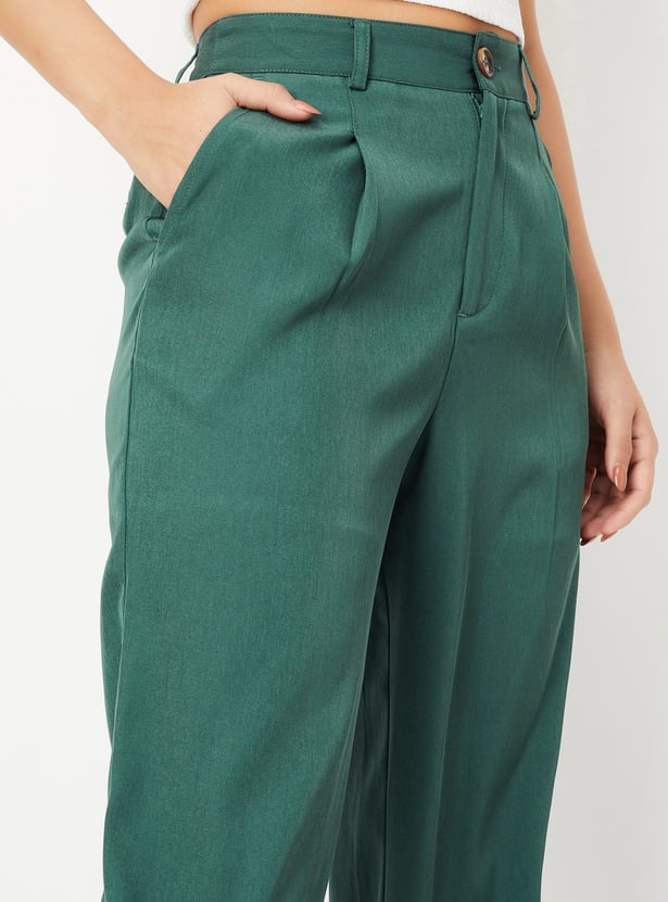 Buy Women Solid Carrot Fit Trousers Online at just Rs. 1299.0 -  1000014882168 | Max Fashion