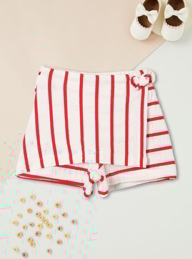 Girls Striped Skorts