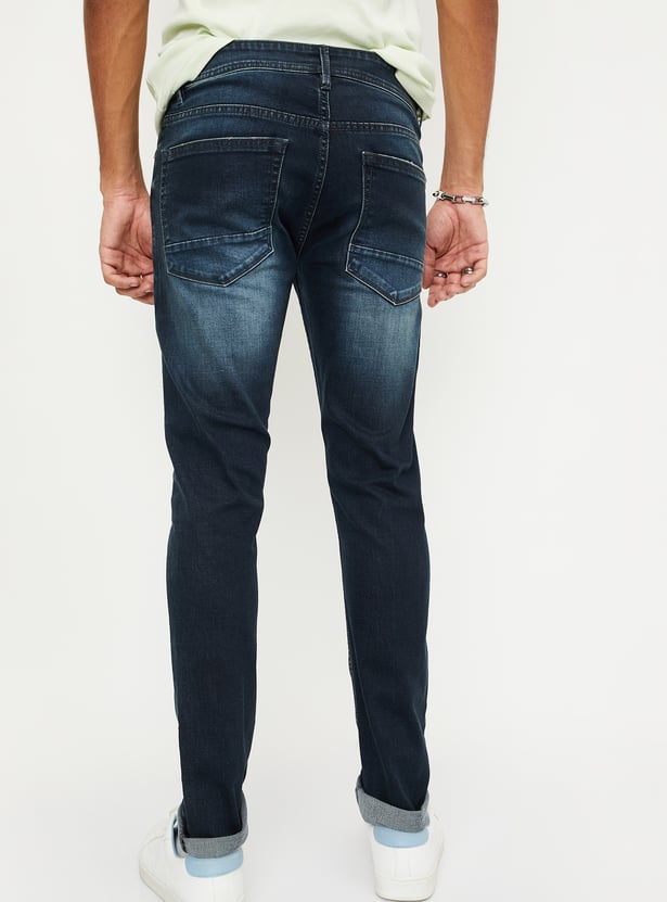 Men Washed Skinny Fit Jeans