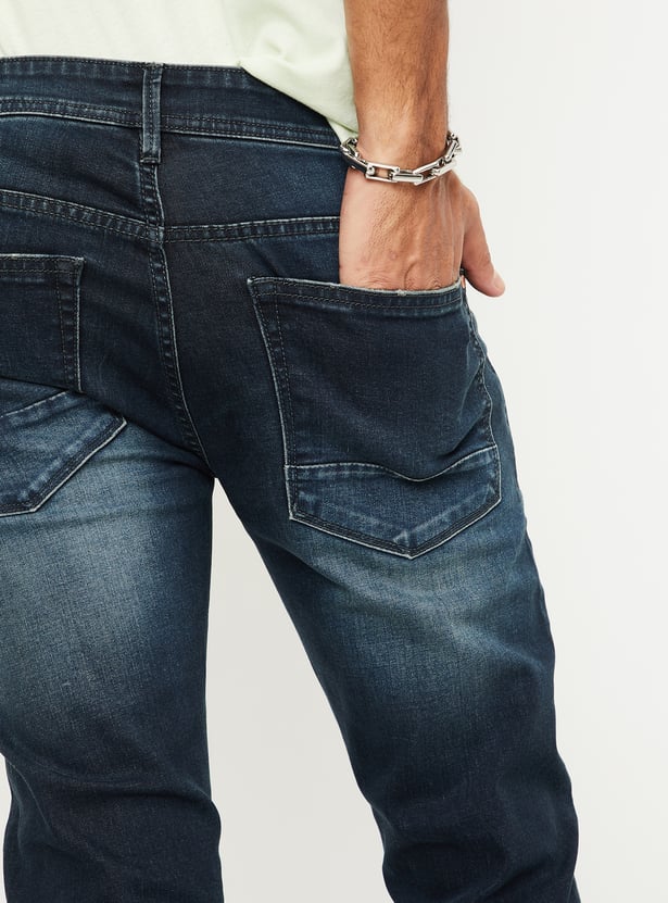 Men Washed Skinny Fit Jeans